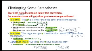 Symbolic Logic I Elimination of Some Parentheses [upl. by Maurits]