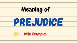 Meaning of Prejudice  English Vocabulary Words  UrduHindi [upl. by Mail]