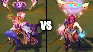 Faerie Queen Karma vs Tranquility Dragon Karma Skins Comparison League of Legends [upl. by Morvin]