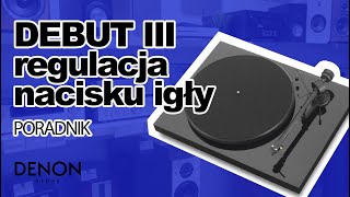 Project Debut III  regulacja poziomu nacisku igły [upl. by Eillat]