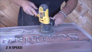 593 Making A Big Redwood Freehand Carved Wood Sign Pt 3 Southland Park [upl. by Gabby]