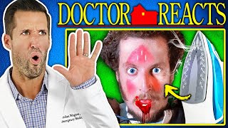 ER Doctor REACTS to Craziest Home Alone Traps 2 [upl. by Akema]