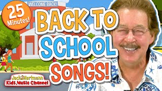 BACK to SCHOOL Songs  25 MInutes of Fun Back to School Songs for Kids  Jack Hartmann [upl. by Hteboj222]