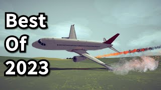 Best plane crashes of 2023 and 500 subscribers  Besiege [upl. by Afihtan812]