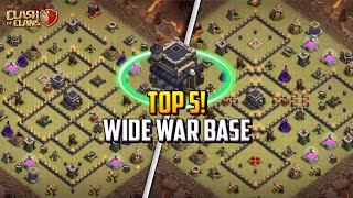 BEST TOWN HALL 9 TH9 ANTI 2 STARS WIDE WAR BASE LAYOUT  COPY LINK 2023  CLASH OF CLANS [upl. by Aratak64]