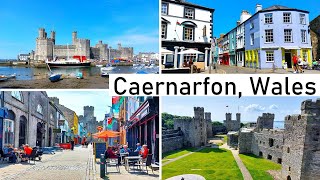 Wales  Caernarfon  1 day  Walking tour  Caernarfon Castle  Palace Street  Castle Square [upl. by Chev]