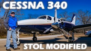 Cessna 340  Modified for Short amp Soft Field Takeoff amp Landings [upl. by Marozas]