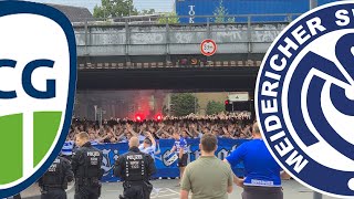 FANMARSCH INVASION amp EXTASE  FC Gütersloh 🟢🔵 vs 🔵⚪️ MSV Duisburg [upl. by Rhine]