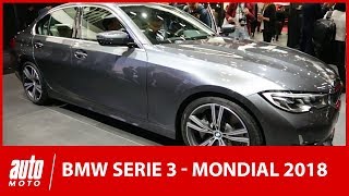 Mondial de lauto 2018  la BMW Série 3 fait peau neuve [upl. by Calv]