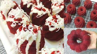 Kek Red Velvet Cheese Leleh Kukus Resepi  Red Velvet Cheesecake Recipe [upl. by Hardman851]