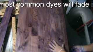 HOW TO USE FABRIC DYE TO STAIN WOOD TUTORIAL [upl. by Vincent]