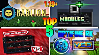 TOP 5 MEJORES CLIENTES 119 Para Minecraft PE  BEDROCK [upl. by Yeldud249]