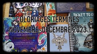 Mes Coloriages Terminés 16 NovembreDécembre 2023 [upl. by Sussi]