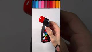 Satisfying HEART with red paint Marker ✨🎨 art drawing posca satisfying funny react shorts [upl. by Iblehs]