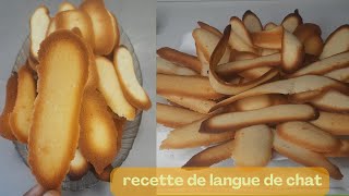 recette de langue de chat maison un biscuit simple croustillante et délicieux [upl. by Yennek339]