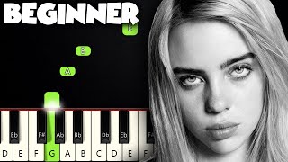 Lovely  Billie Eilish  BEGINNER PIANO TUTORIAL  SHEET MUSIC by Betacustic [upl. by Amein]