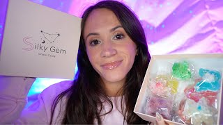 ASMR  Trying Edible Crystals💎 silky gem crystal candy [upl. by Whorton473]