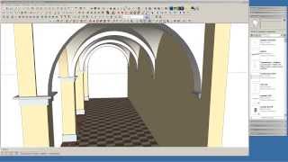 Portico e archi in mattoni con sketchup Characteristic brick arch of Bologna with sketchup [upl. by Bagger]