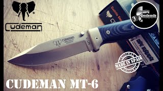 🔪✅NAVAJA CUDEMAN MT6 MICARTA NEGRA CON FUNDA DE CUERO✅🔪 [upl. by Jobey]