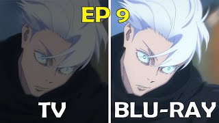 MAPPA IMPROVED GOJOs Fight Scenes Jujutsu Kaisen Season 2 Episode 9 TV vs BLURAY [upl. by Ssew]