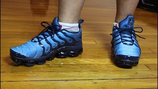 Nike Air VaporMax Plus Obsidian Sneaker Review  On Foot Look [upl. by Ahsiea28]