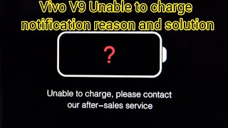 Vivo V9 Unable to charge please contact our aftersales serviceSolution [upl. by Allenrad]