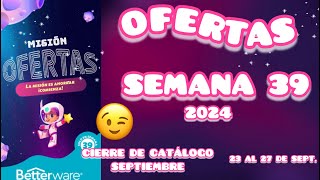 OFERTAS PROMOCIONES SEMANA 39 2024 Betterware 🩵 [upl. by Vocaay988]