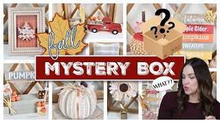 🍁10 NEW🍁FALL DECOR DIYS MADE FROM MYSTERY ITEMS  FALL MYSTERY BOX CHALLENGE [upl. by Tuhn]