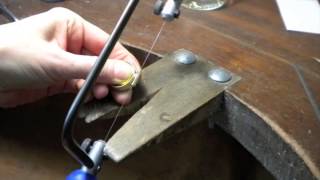 Making a Hinge for a Gold Compass Locket [upl. by Heger]