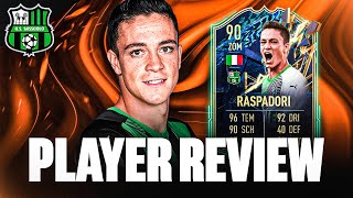 FIFA 22 DIE ERSTE TOTS SBC RASPADORI TOTS PLAYER REVIEW [upl. by Annatnom780]