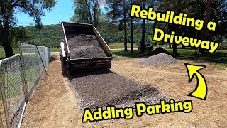 Rebuilding a Limestone Driveway and Adding Parking Space [upl. by Eilyak108]