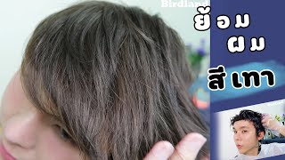 รีวิวย้อมสีผมสีเทา Dipso hair color wax ทรีทเม้นสีเทาหม่น ไม่กัดผม [upl. by Gujral]