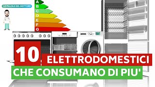 10 ELETTRODOMESTICI CHE CONSUMANO DI PIU e che abbiamo a casa  COSTI E CONSUMI [upl. by Creight985]