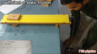 Coefficient of static Friction  block and horizontal surface 11thphysics a2zpractical991 [upl. by Ahsenid]