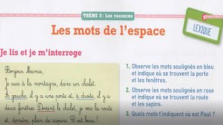 Les mots de lespace lexique cours et activités mot de passe ce1 ce2 [upl. by Aihsoj]