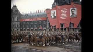 Парад Победы в цвете реставрация  1945 г Victory Parade in Moscow 1945 [upl. by Ecargyram]