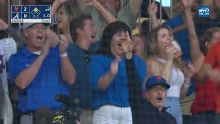 Homer in first career atbat and family goes crazy Mets Brett Batys epic first home run [upl. by Eremahs]