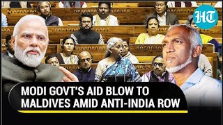 India’s Big Action Against Maldives Modi Govt Reduces Aid To Male Amid Diplomatic Row [upl. by Akiam142]