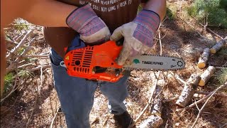 Cheapest Tophandle Chainsaw on Amazon TimberPro CS2500 TopHandle Chainsaw Review and Demo [upl. by Nosloc284]