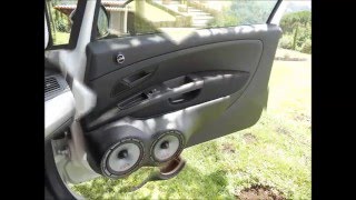 Fiat Punto Sound System  Costruzione tasche in vetroresina 2 [upl. by Zenas]