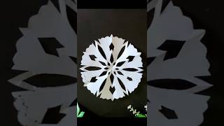 Paper Cutting Design CraftsSnowflake tutorial craftscraft diy origami shorts [upl. by Serafine589]