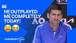 Its not the beginning of the end  Novak Djokovic remains defiant after Jannik Sinner defeat 💪🇦🇺 [upl. by Brey]