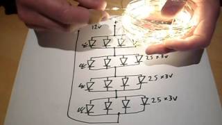 Analysis of a 100 LED string of quotwire lightsquot [upl. by Eillen]