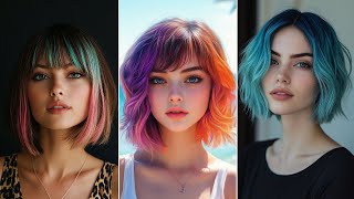 Short Bob Haircuts For Trendy amp Chic Look 2024 Balayage Short Hair Color Ideas For 2024 [upl. by Monahon]