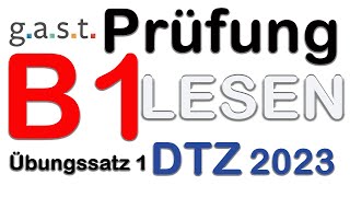 ZERTIFIKAT B1Deutsch Test  LESEN Teil 4 mit Lösungen [upl. by Eillas]