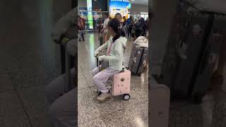 suitcase started running at the airport shortsvideo [upl. by Abbot820]