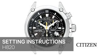 Citizen Watch Setting Instruction — E820 [upl. by Elehcim]