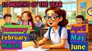 Months Of The Year Song  Nursery Rhymes amp Kids Song  Little Learners Channel [upl. by Ocker]