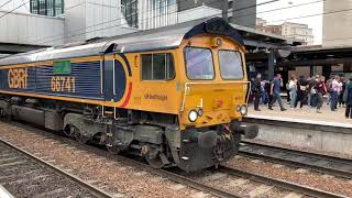 GBRf 66741 At Leeds From Rylstone Tilcon GBRf To Hunslet Tilcon GBRf [upl. by Bennet]