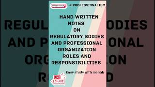 Regulatory bodies and professional organization roles and responsibilities [upl. by Luby580]